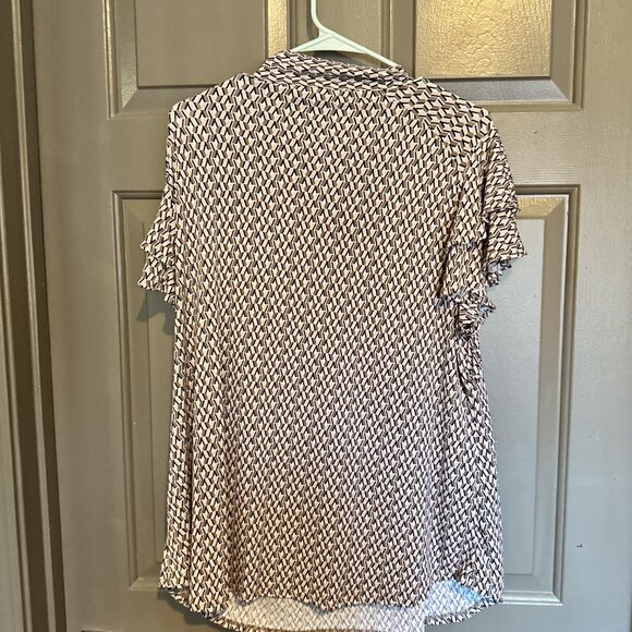 1X Adrianna Pappell Geometric Blouse - Picture 3 of 3